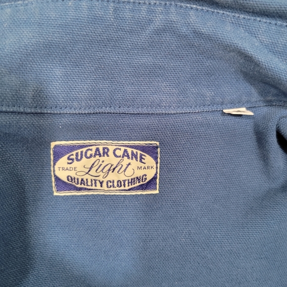 Sugar Cane Light Nave Chore Jacket Blue Medium Made In Japan Cotton Canvas - Picture 8 of 9